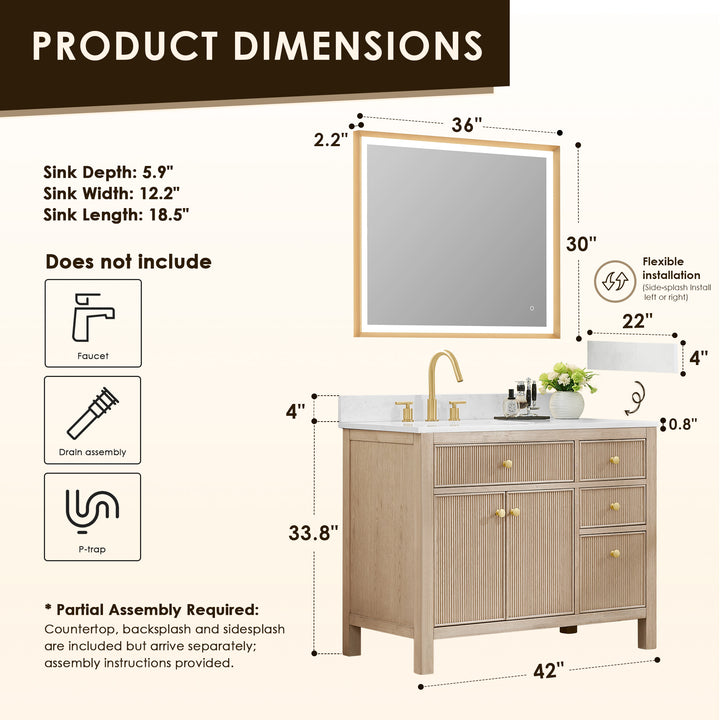Cerrito 42" Single Bathroom Vanity