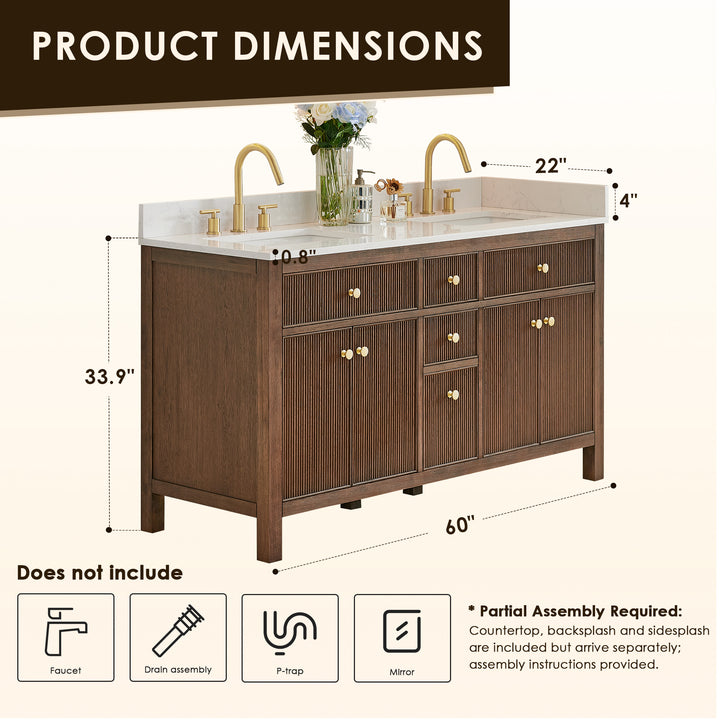 Cerrito 60" Double Bathroom Vanity
