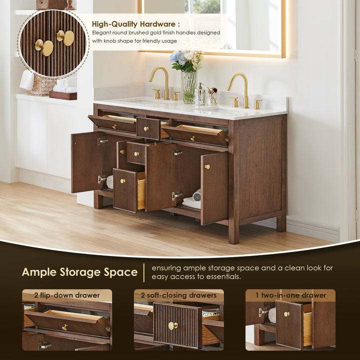 Cerrito 60" Double Bathroom Vanity