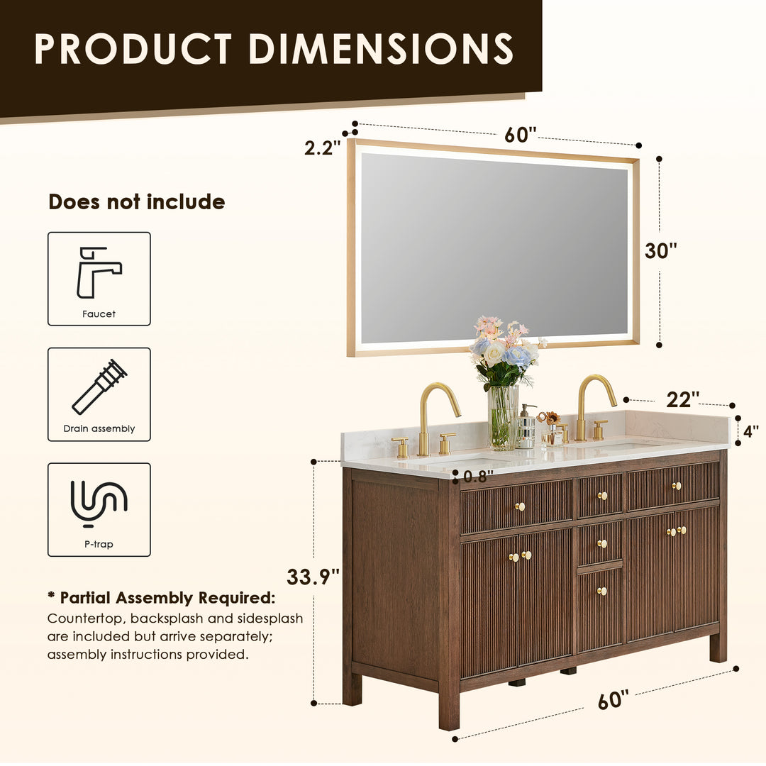 Cerrito 60" Double Bathroom Vanity