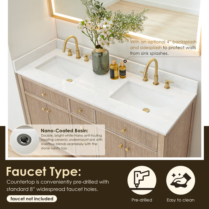 Cerrito 60" Double Bathroom Vanity