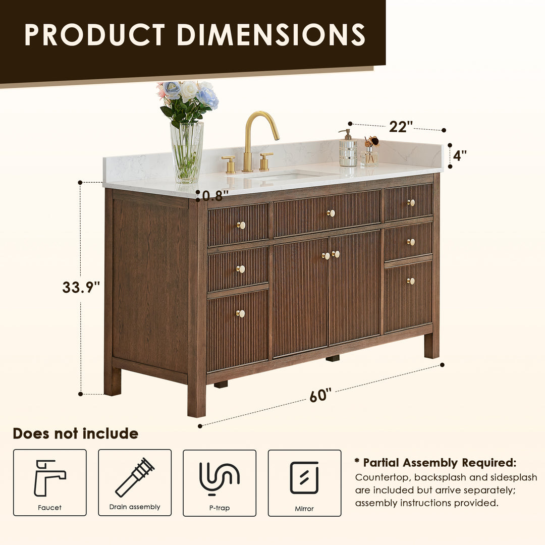 Cerrito 60" Single Bathroom Vanity