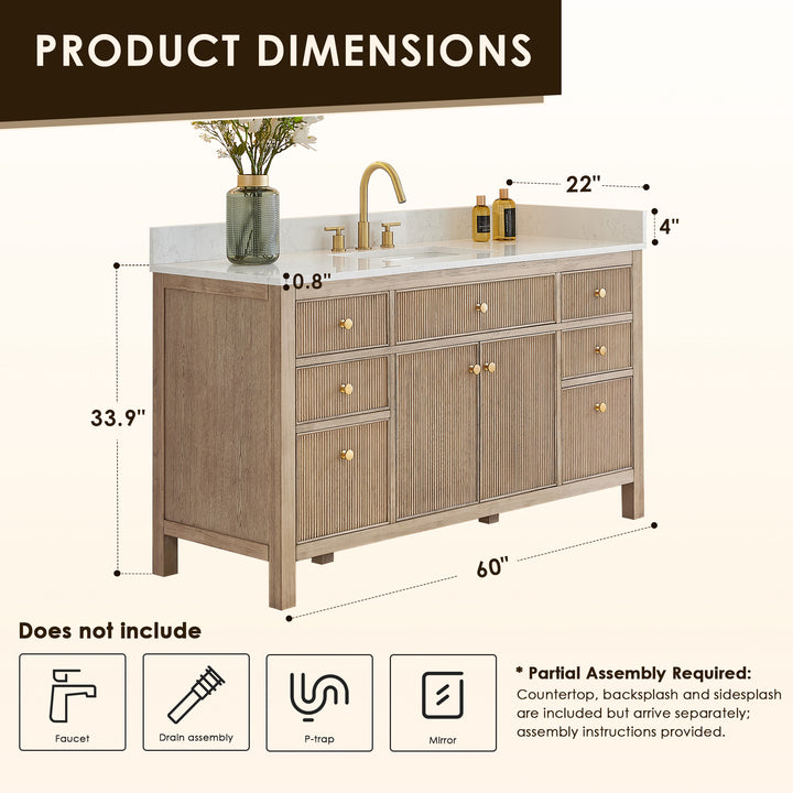 Cerrito 60" Single Bathroom Vanity