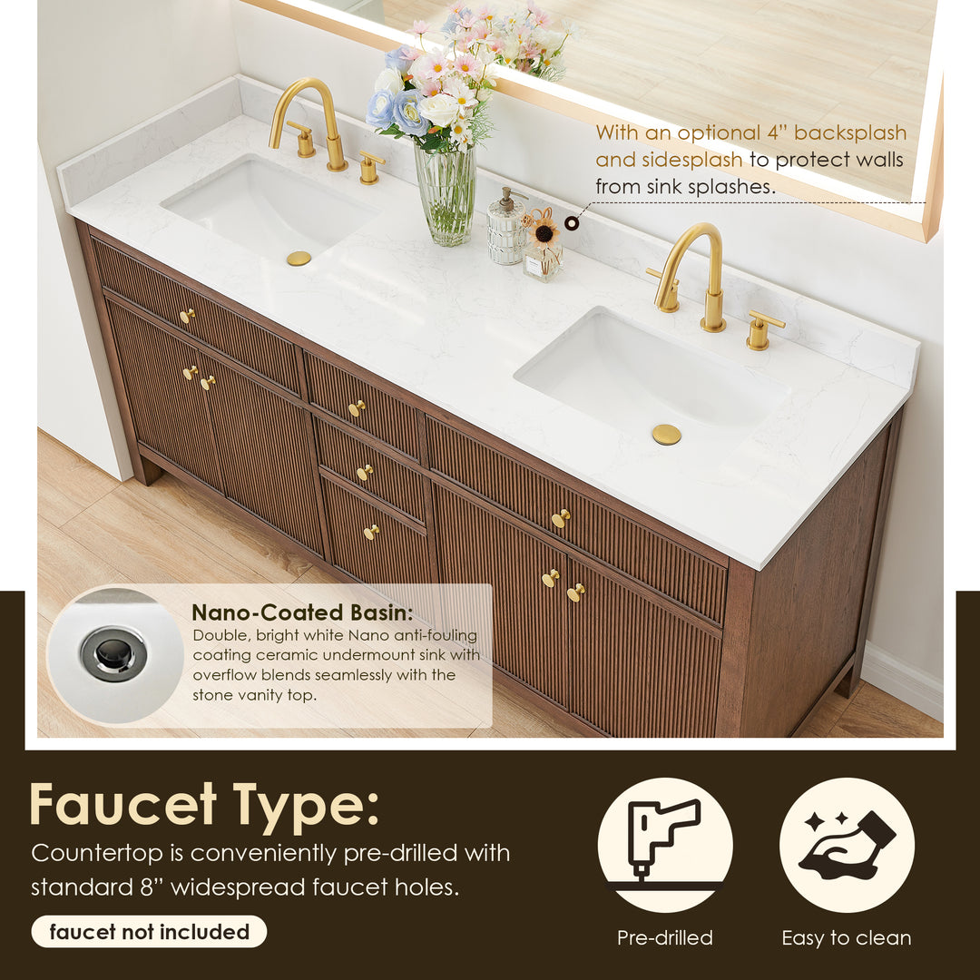 Cerrito 72" Double Bathroom Vanity
