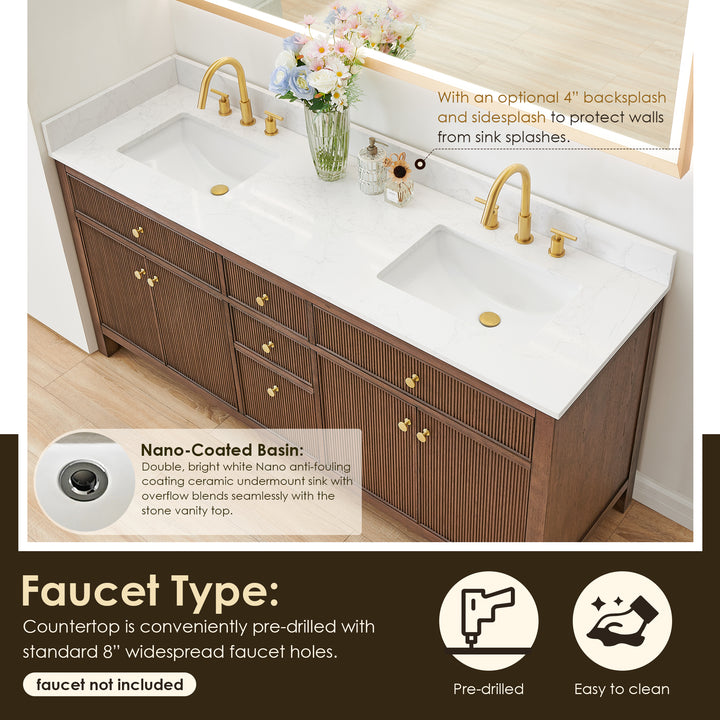Cerrito 72" Double Bathroom Vanity