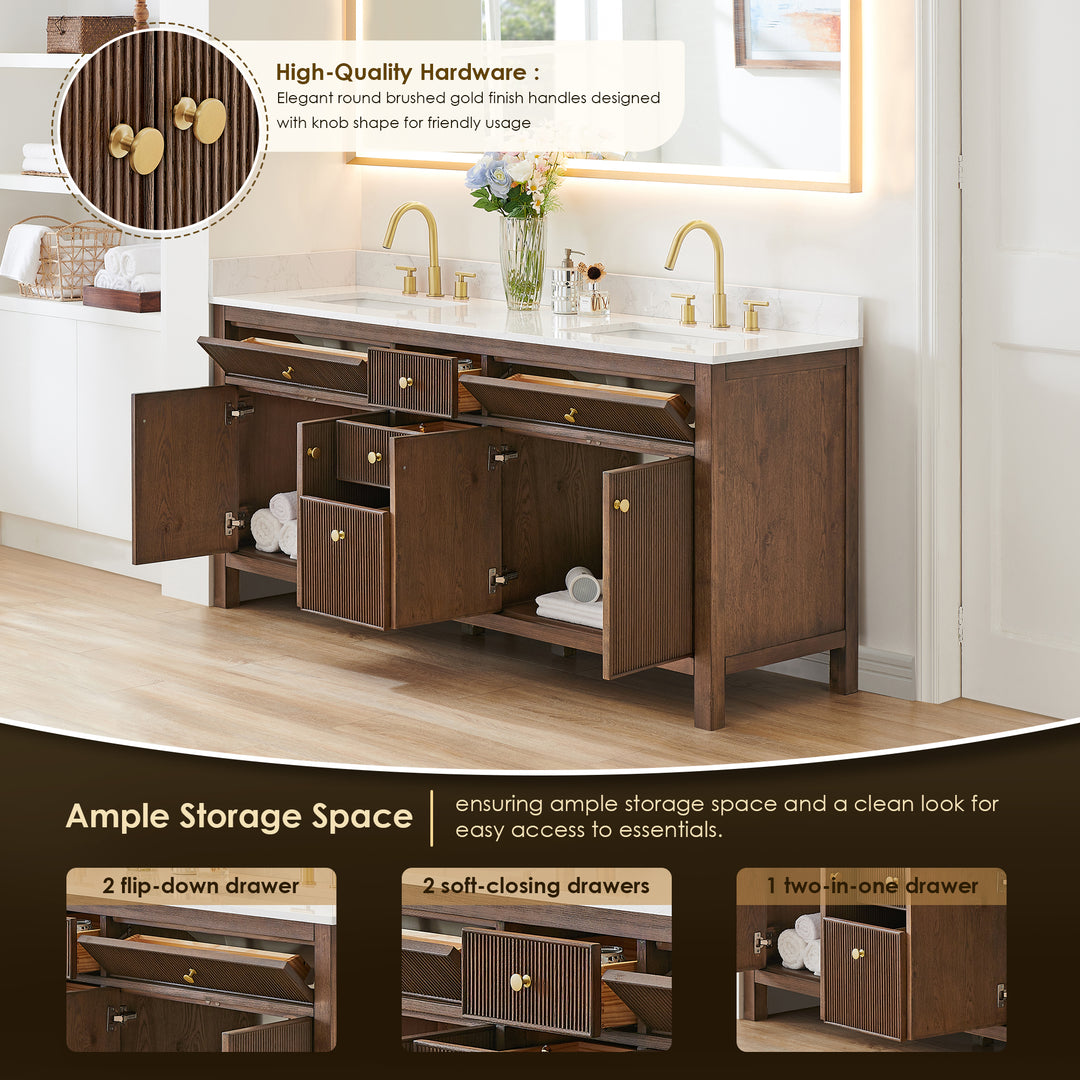 Cerrito 72" Double Bathroom Vanity