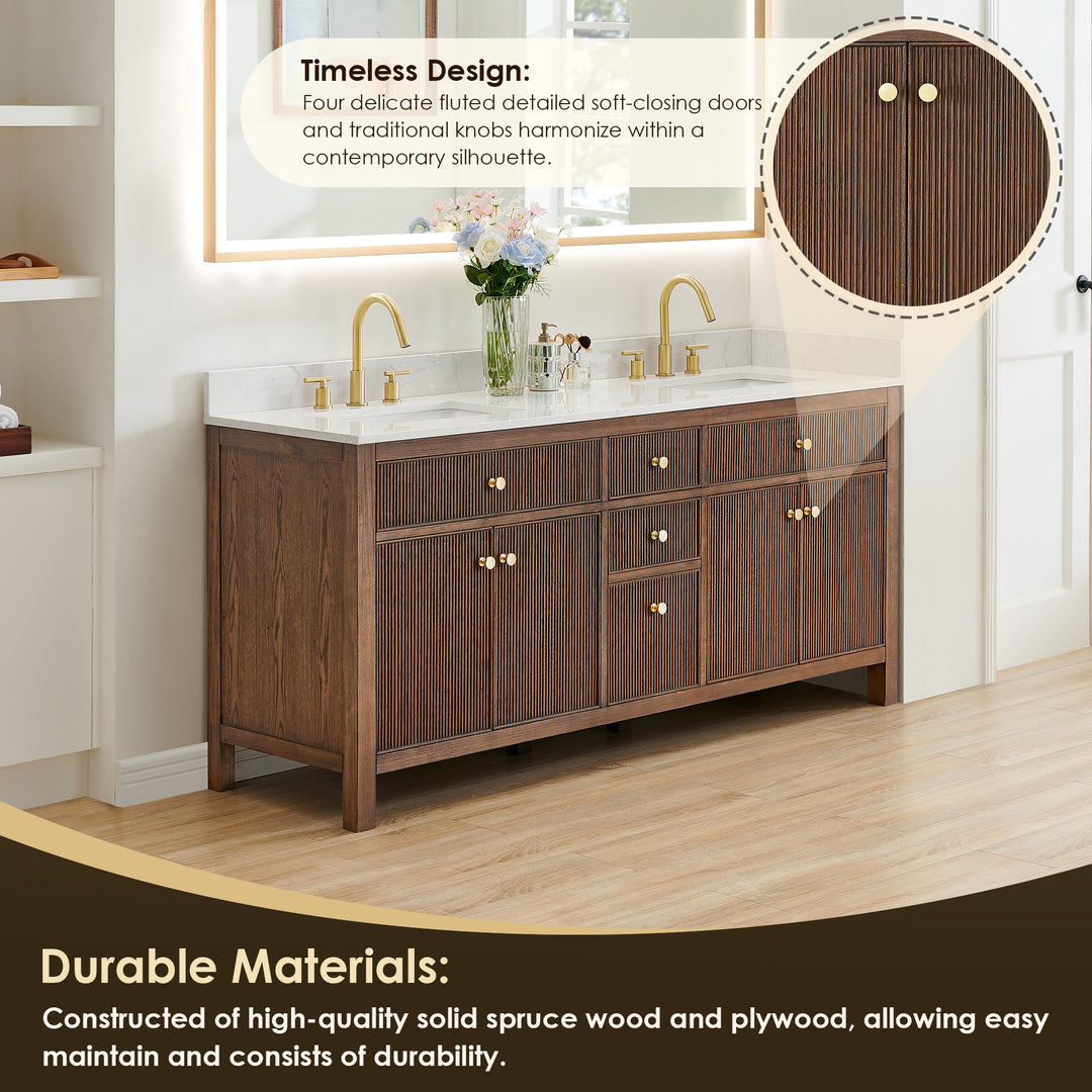 Cerrito 72" Double Bathroom Vanity