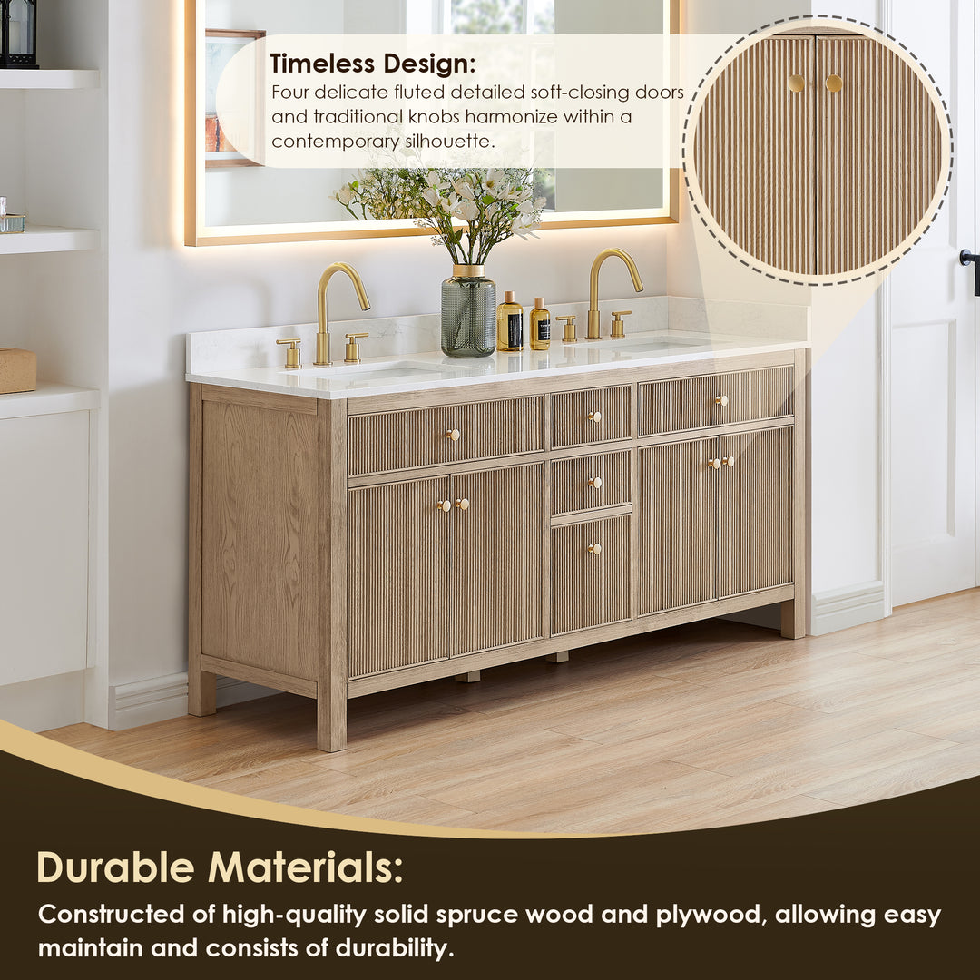 Cerrito 72" Double Bathroom Vanity