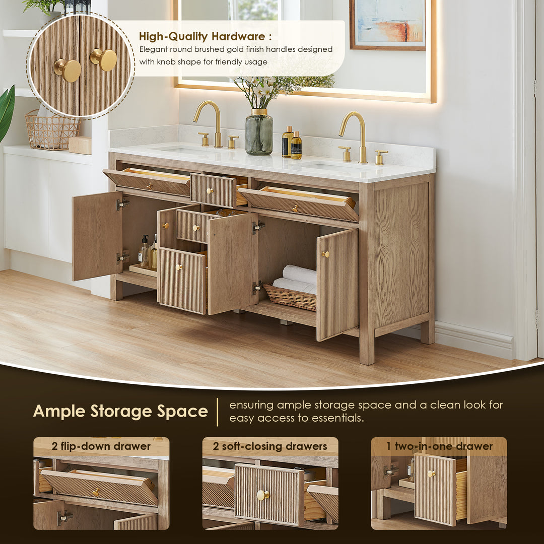 Cerrito 72" Double Bathroom Vanity