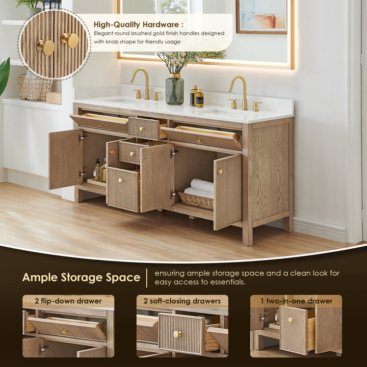 Cerrito 72" Double Bathroom Vanity