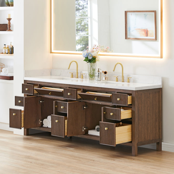 Cerrito 84" Double Bathroom Vanity