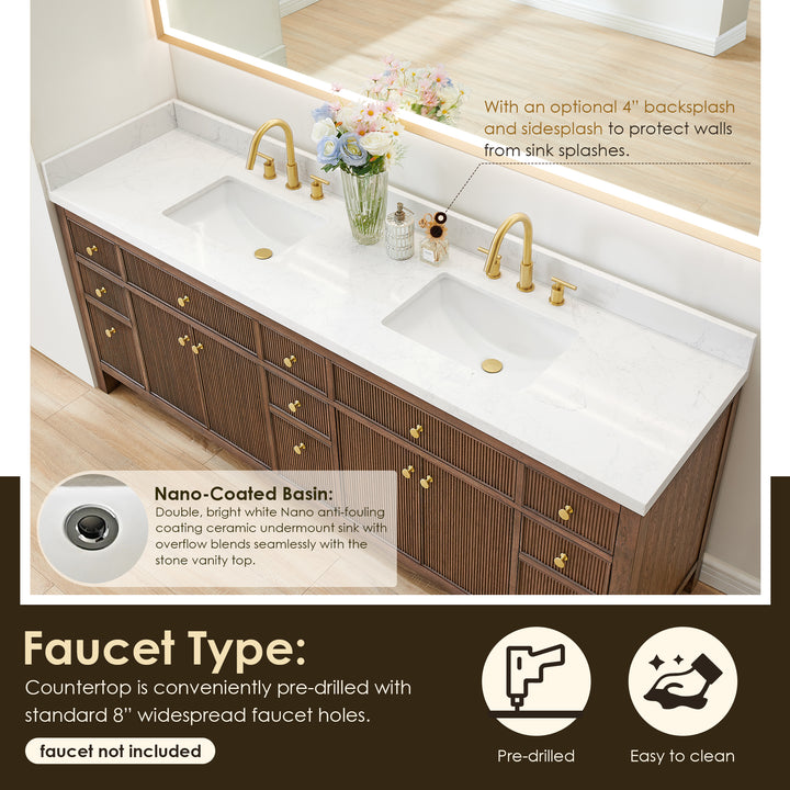Cerrito 84" Double Bathroom Vanity