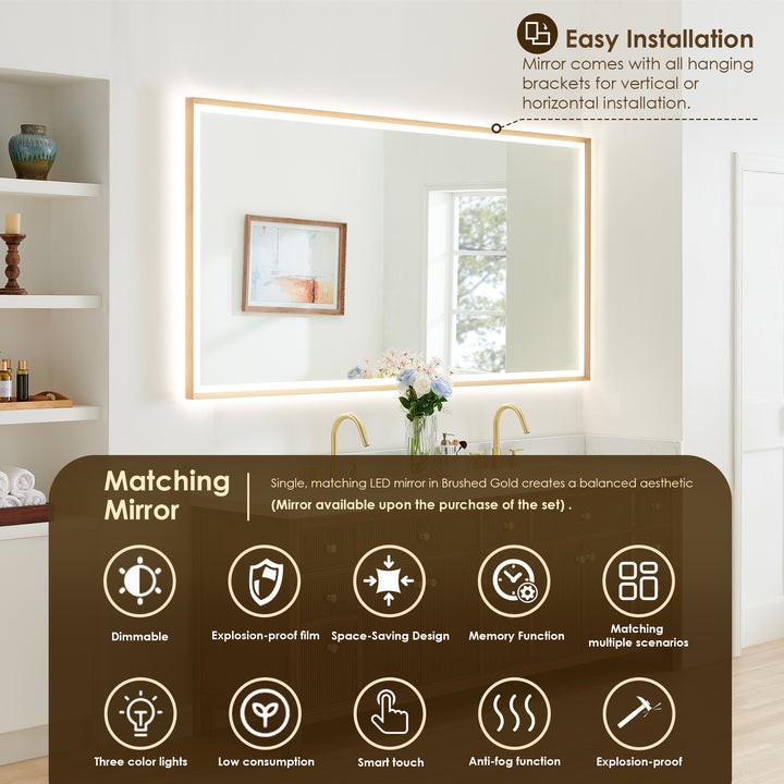 Cerrito 84" Double Bathroom Vanity