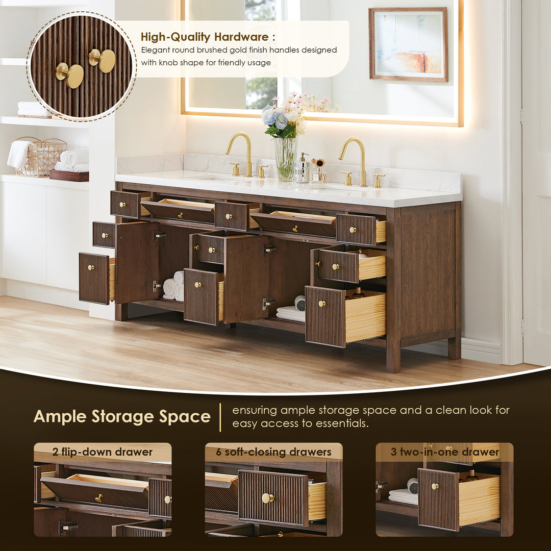 Cerrito 84" Double Bathroom Vanity