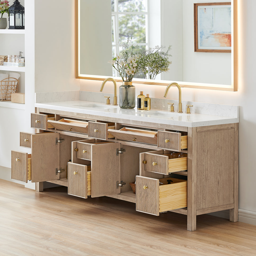 Cerrito 84" Double Bathroom Vanity