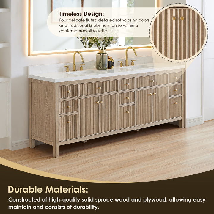 Cerrito 84" Double Bathroom Vanity
