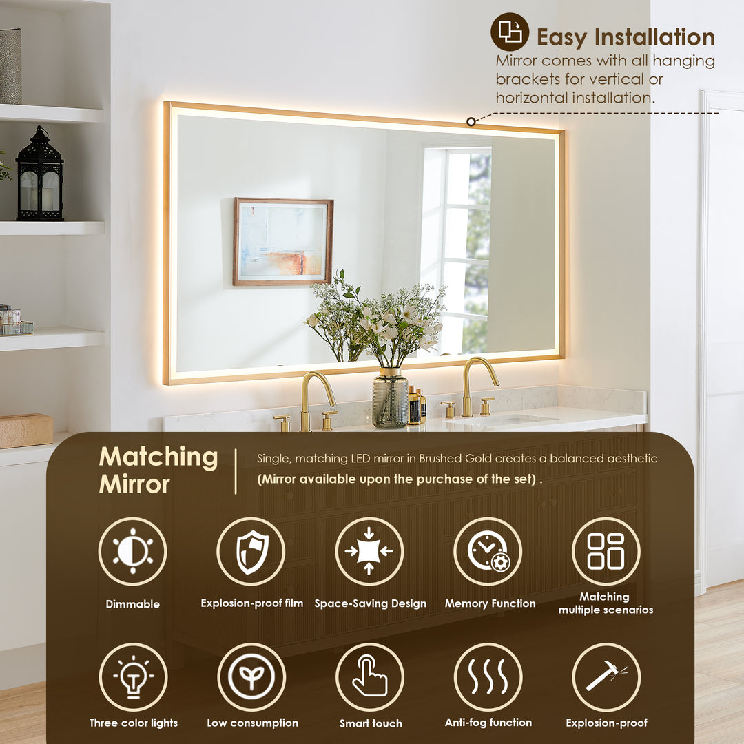 Cerrito 84" Double Bathroom Vanity