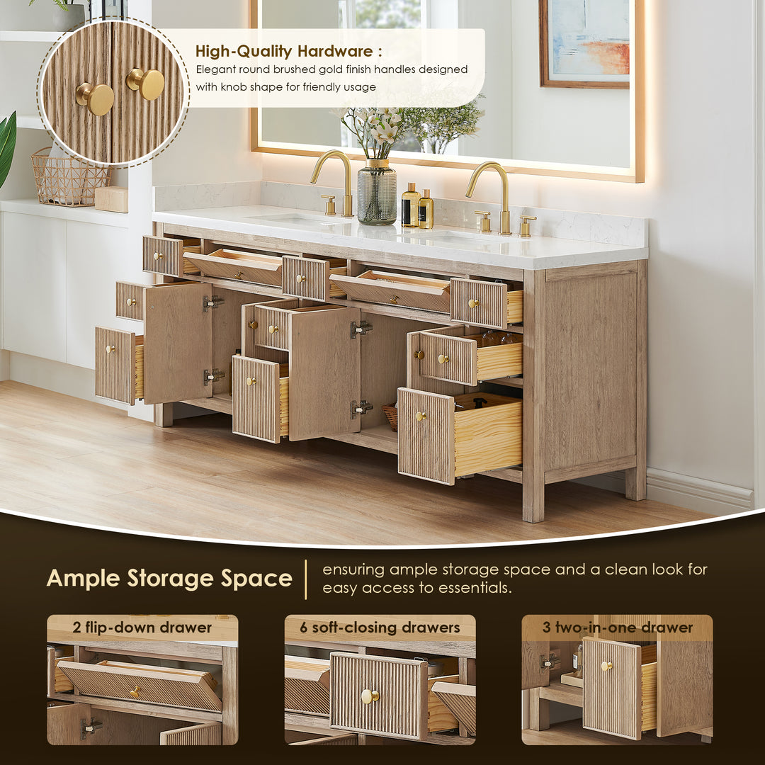 Cerrito 84" Double Bathroom Vanity