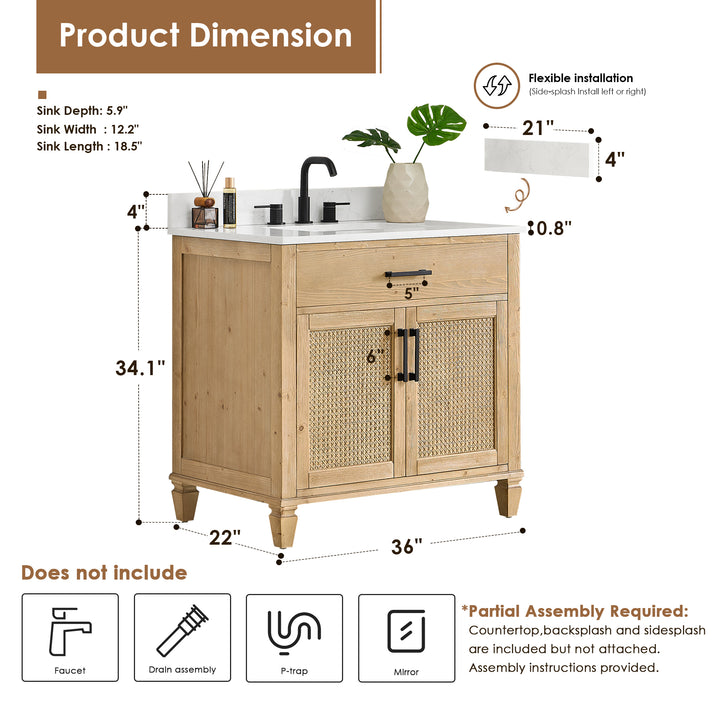 Salome 36" Single Bathroom Vanity