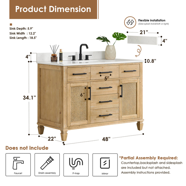 Salome 48" Single Bathroom Vanity