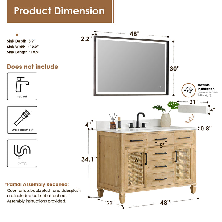 Salome 48" Single Bathroom Vanity