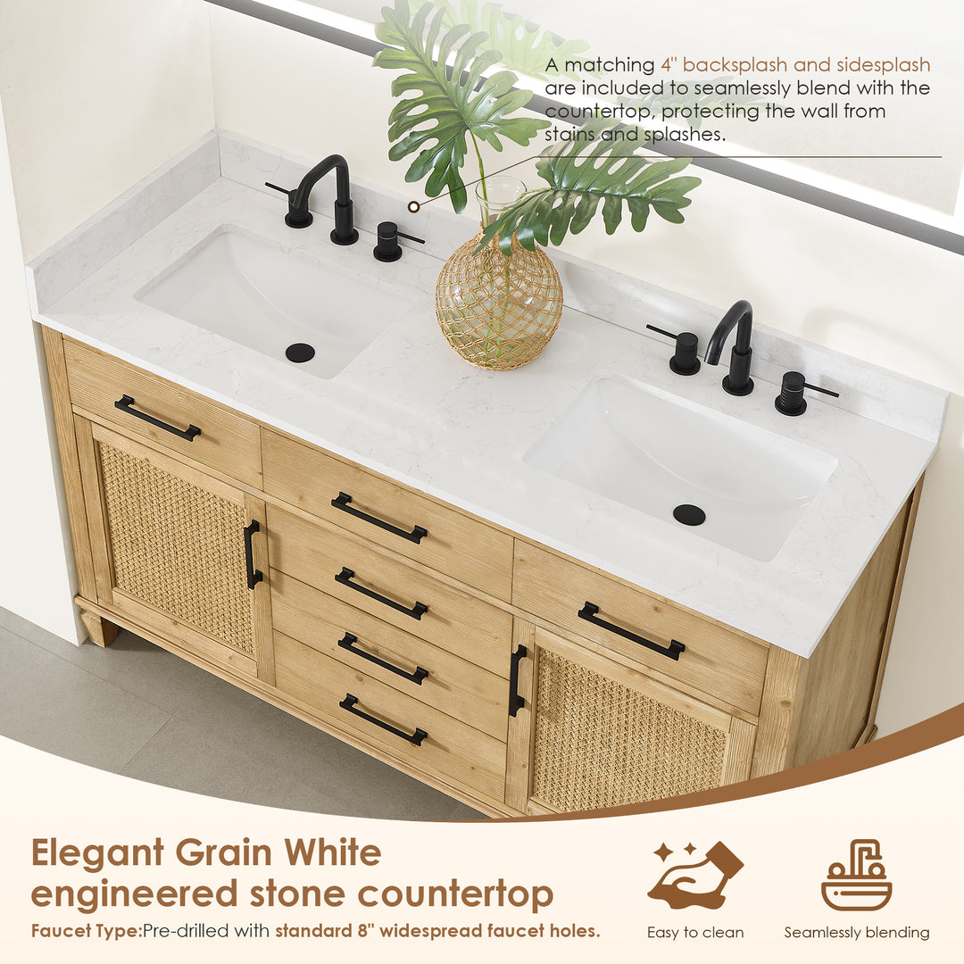 Salome 60" Double Bathroom Vanity