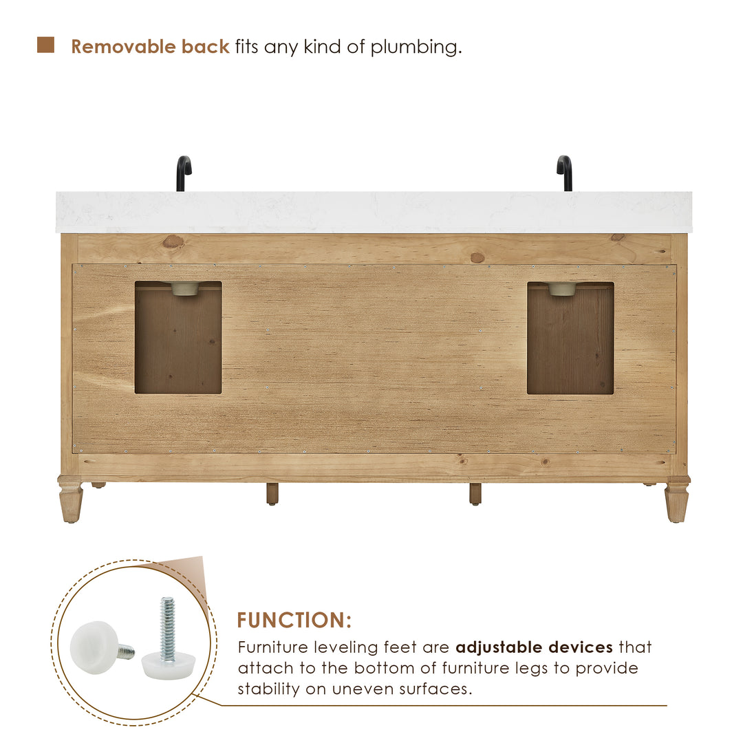 Salome 72" Double Bathroom Vanity