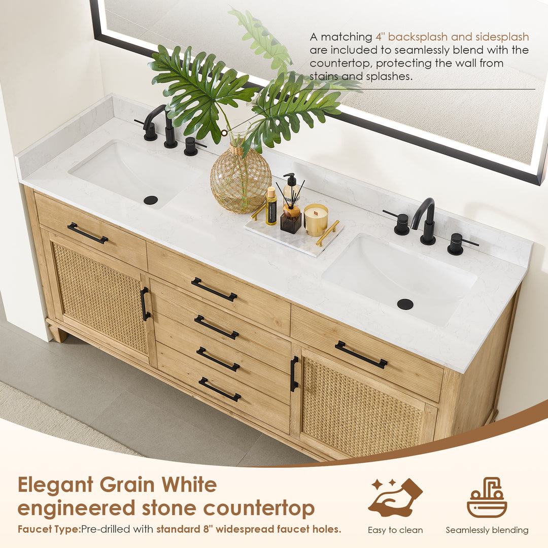 Salome 72" Double Bathroom Vanity