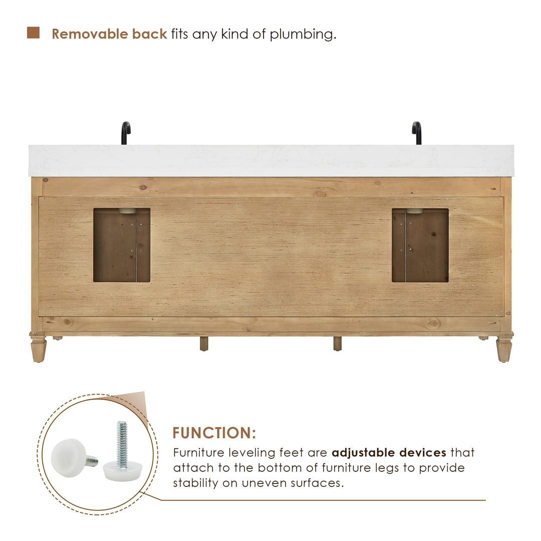 Salome 84" Double Bathroom Vanity