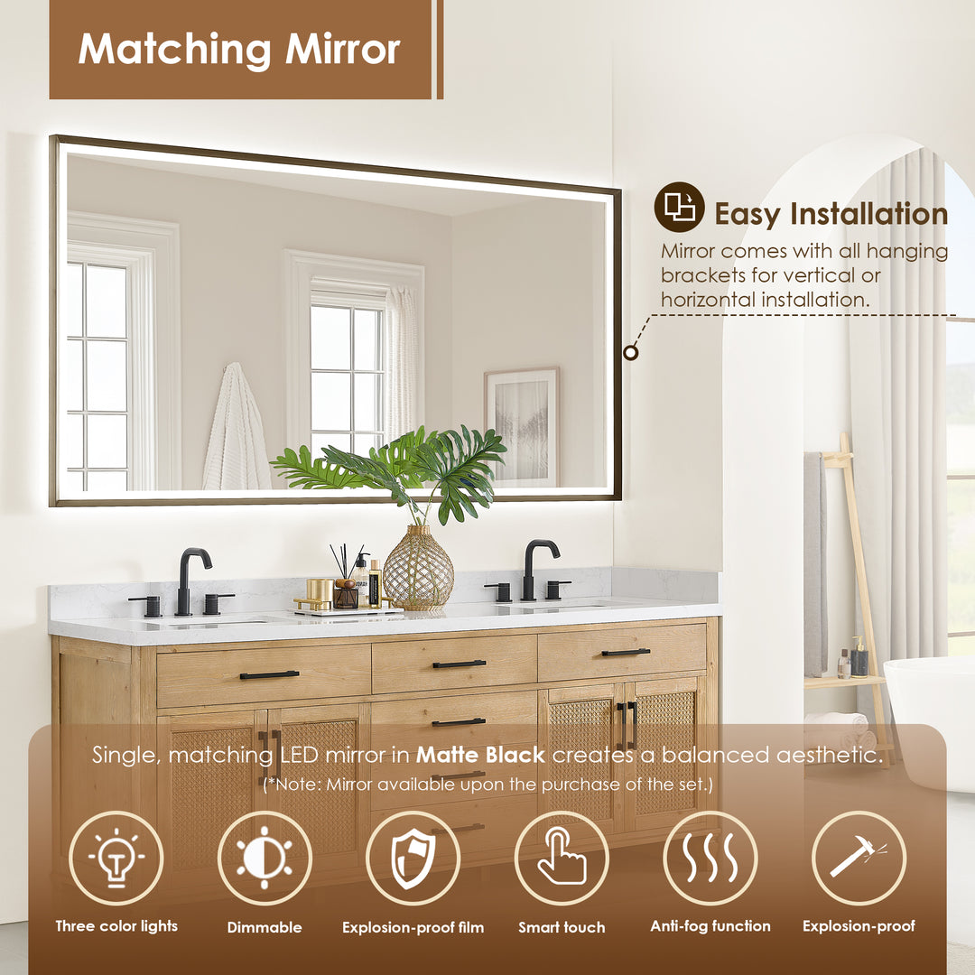 Salome 84" Double Bathroom Vanity