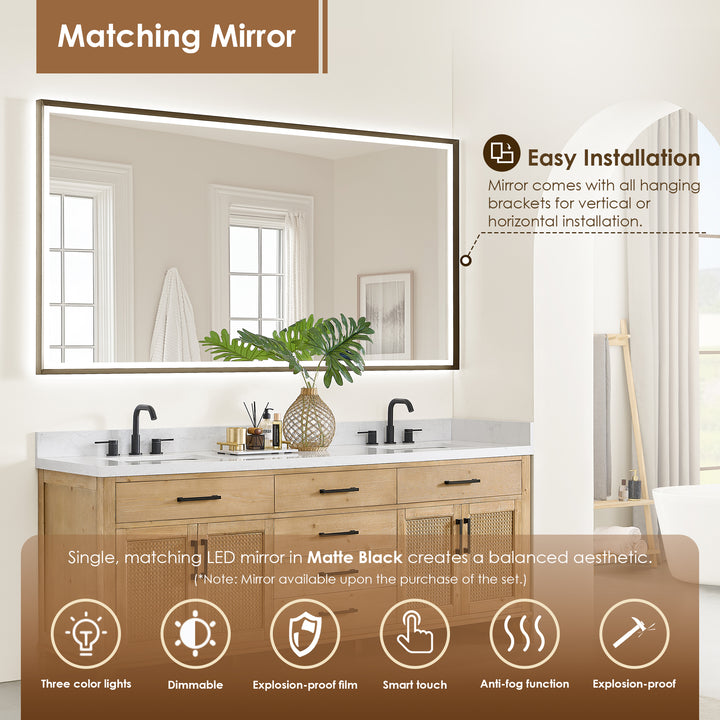 Salome 84" Double Bathroom Vanity