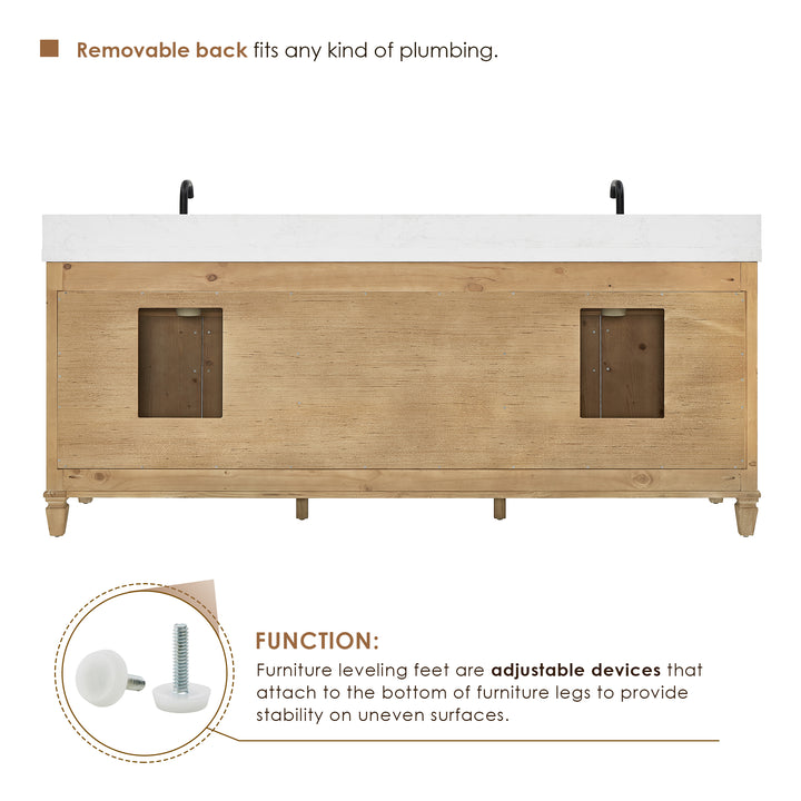 Salome 84" Double Bathroom Vanity