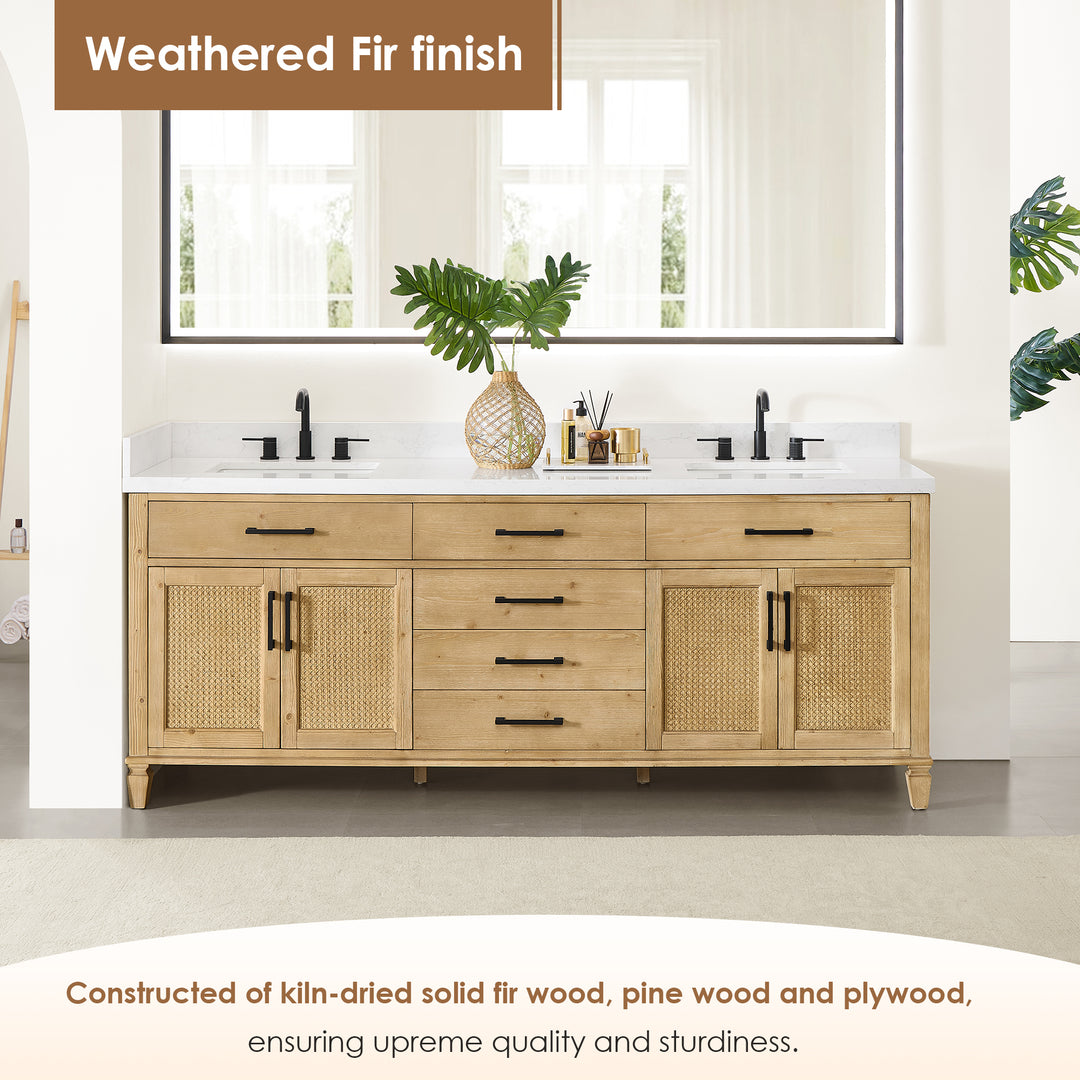 Salome 84" Double Bathroom Vanity