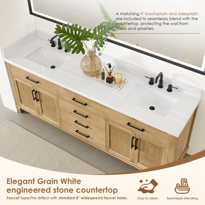 Salome 84" Double Bathroom Vanity