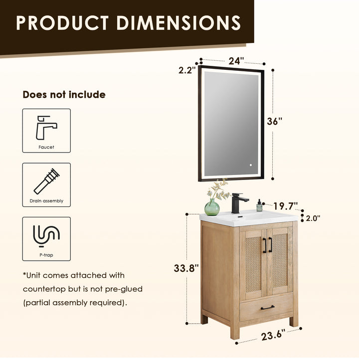 Bondi 24" Single Bathroom Vanity