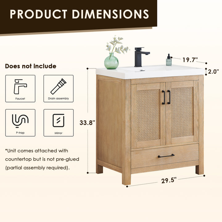 Bondi 30" Single Bathroom Vanity