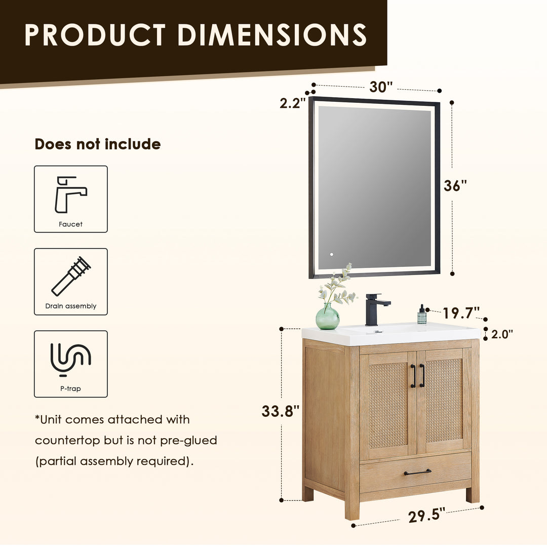 Bondi 30" Single Bathroom Vanity