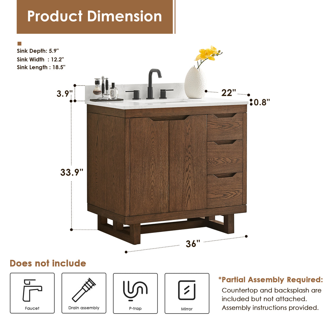 Mowry 36" Single Bathroom Vanity