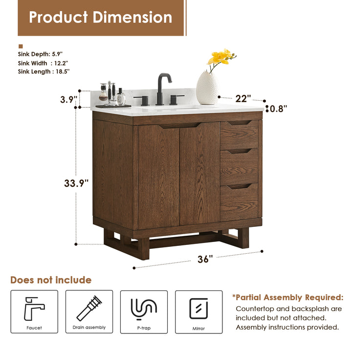 Mowry 36" Single Bathroom Vanity