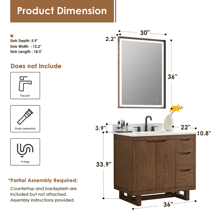 Mowry 36" Single Bathroom Vanity