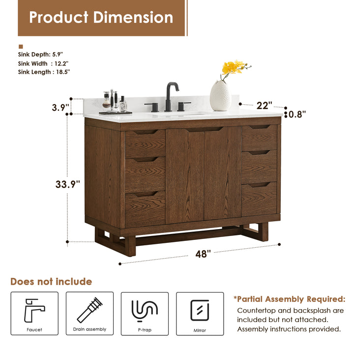 Mowry 48" Single Bathroom Vanity