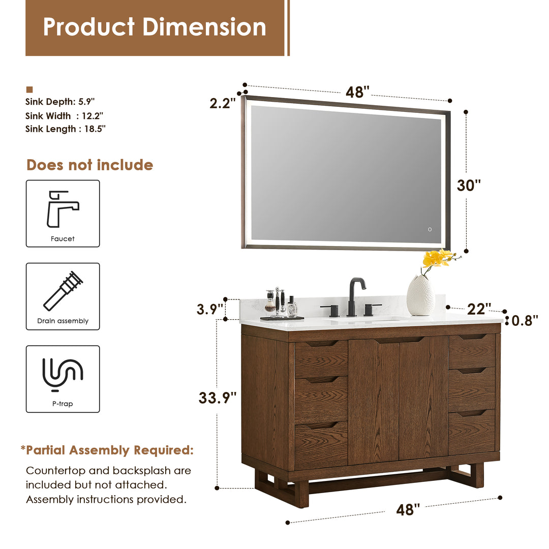 Mowry 48" Single Bathroom Vanity