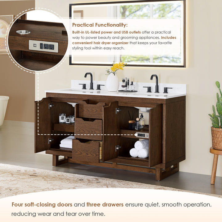 Mowry 60" Double Bathroom Vanity