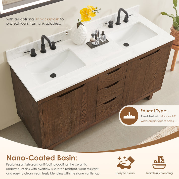 Mowry 60" Double Bathroom Vanity