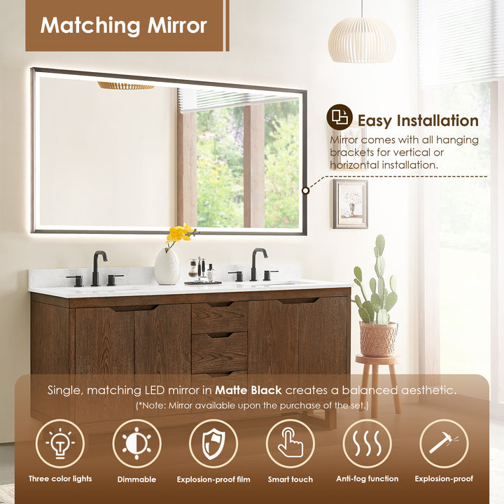 Mowry 72" Double Bathroom Vanity