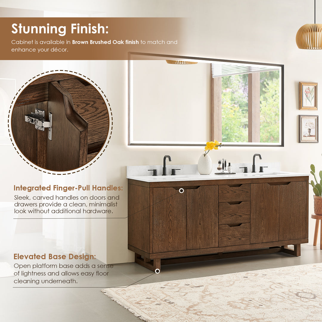 Mowry 72" Double Bathroom Vanity