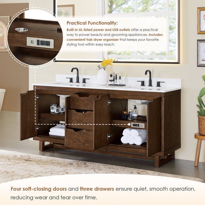 Mowry 72" Double Bathroom Vanity