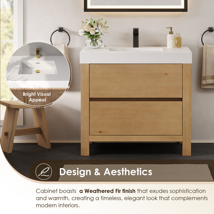 Cascadia 36" Single Bathroom Vanity