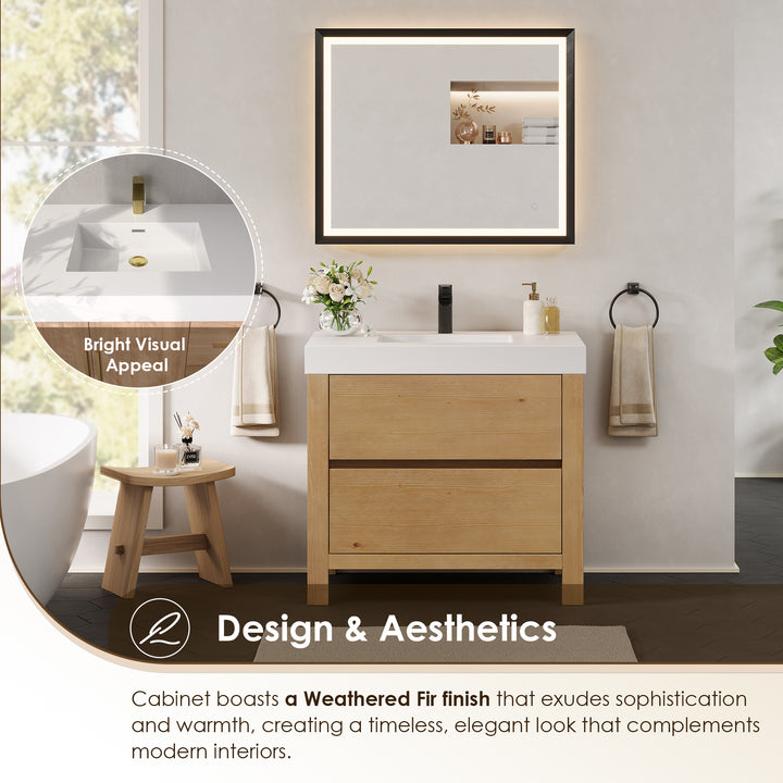 Cascadia 36" Single Bathroom Vanity