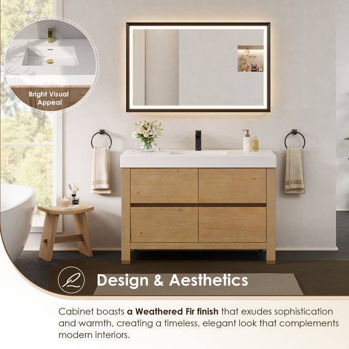 Cascadia 48" Single Bathroom Vanity